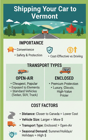 Car Transport Service to Vermont